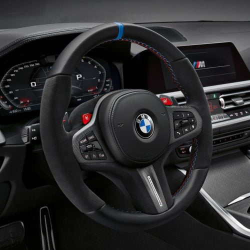 Pfsiter Autotechnik- Shop BMW M Performance Steering wheel cover in carbon fiber leather