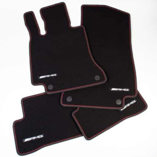 Pfsiter Autotechnik- Shop MERCEDES BENZ AMG C43 C205 A205 Floor mats set RED CUT