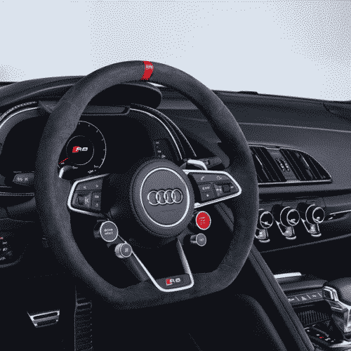 Pfsiter Autotechnik- Shop Audi Sport Alcantara Steering Wheel with Red Center Stripe V10 plus