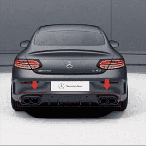 Pfsiter Autotechnik- Shop MERCEDES BENZ AMG C43 C205 Facelift Diffusor with without nightpackage 2