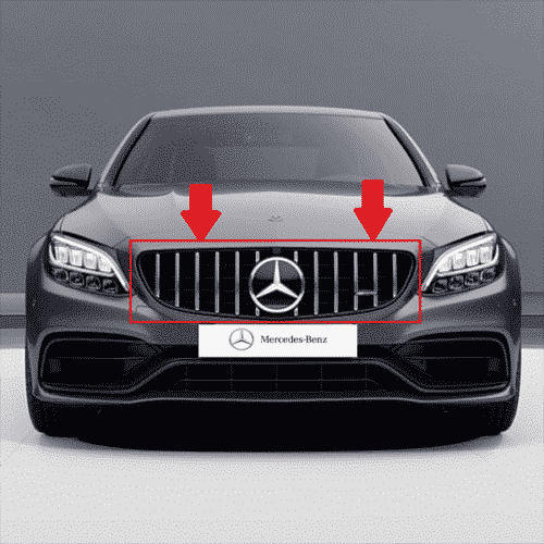 Pfsiter Autotechnik- Shop MERCEDES BENZ AMG C63 205 Panamericana radiator grill facelift without 233 with 50112