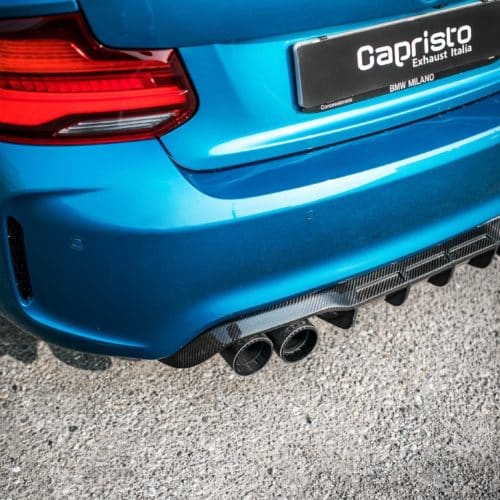 Capristo ECE Valved Exhaust BMW M2 F87 Mid-Silencer Spare Pipes and Stainless Tips (CES3) – Image 3