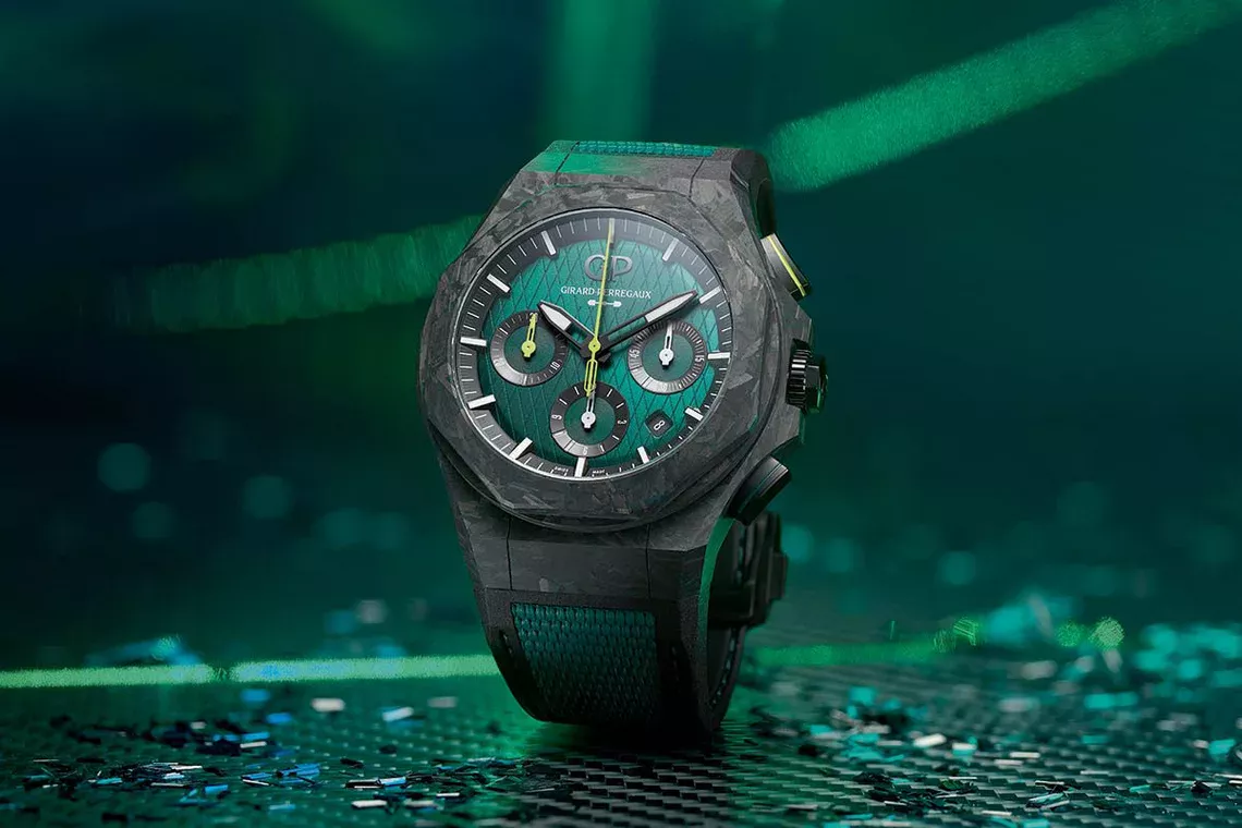 Explore Horological Excellence with the New Girard-Perregaux Laureato Green Ceramic Aston Martin Edition