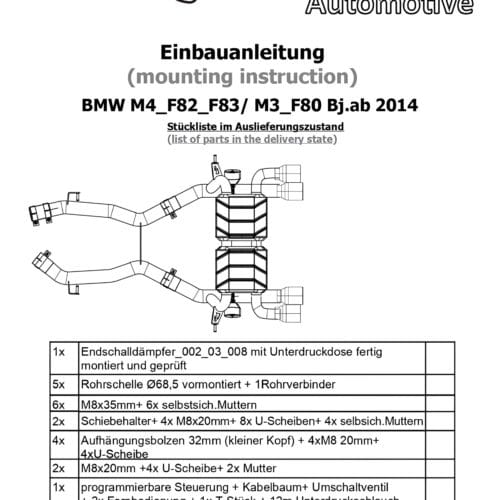 ABE - ECE - CH Approval - Capristo Exhaust System - Gutachten - Abgasanlage