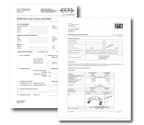 ABE - ECE - CH Approval - Capristo Exhaust System - Gutachten - Abgasanlage